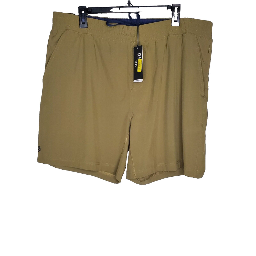 Rhone Mako Mens Active 7" Performance Shorts Green Unlined SZ 2XL Athletic Gym